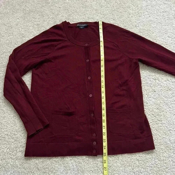 Pendleton Women’s Cardigan Button Up Long Sleeve Sweater Size Small Maroon - Picture 8 of 15